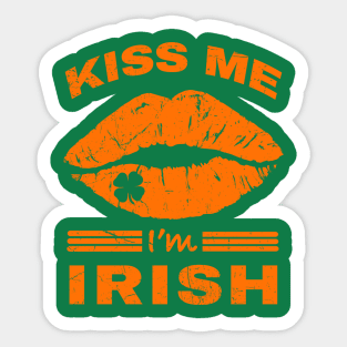 Kiss Me I'm Irish St Patrick's Day Sticker